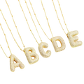 Conjunto Collar Letra Burbuja con Inicial | Dorado