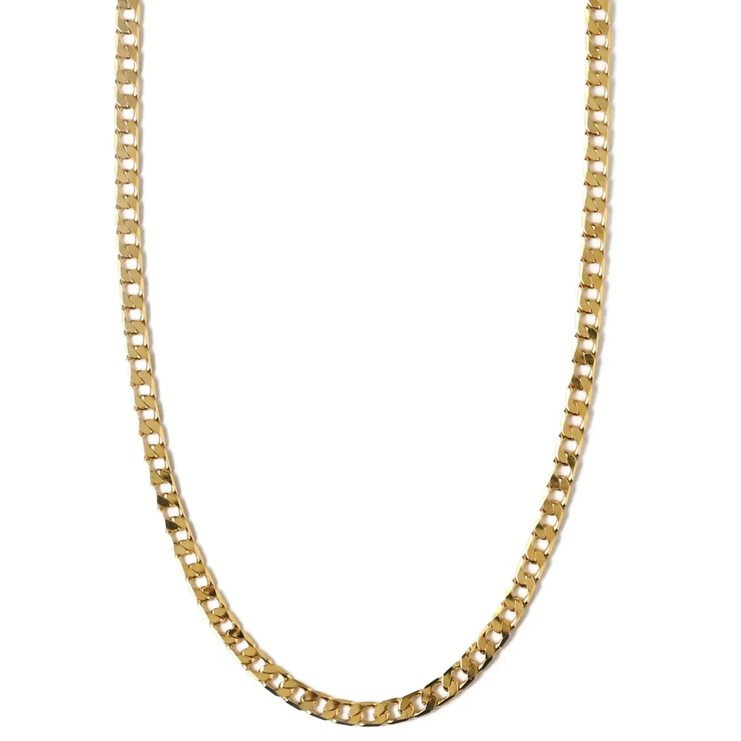 Collar Cadena Eslabones Planos | Dorado