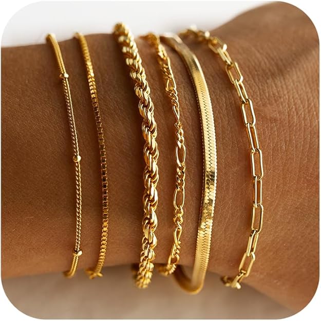 Isabella Vernetta | Conjunto de Pulseras Doradas