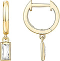 Boucles d'oreilles pendantes barre | Dorées