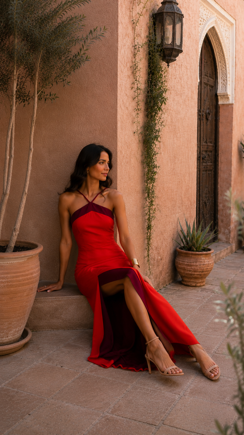 Robe Oasis en rouge
