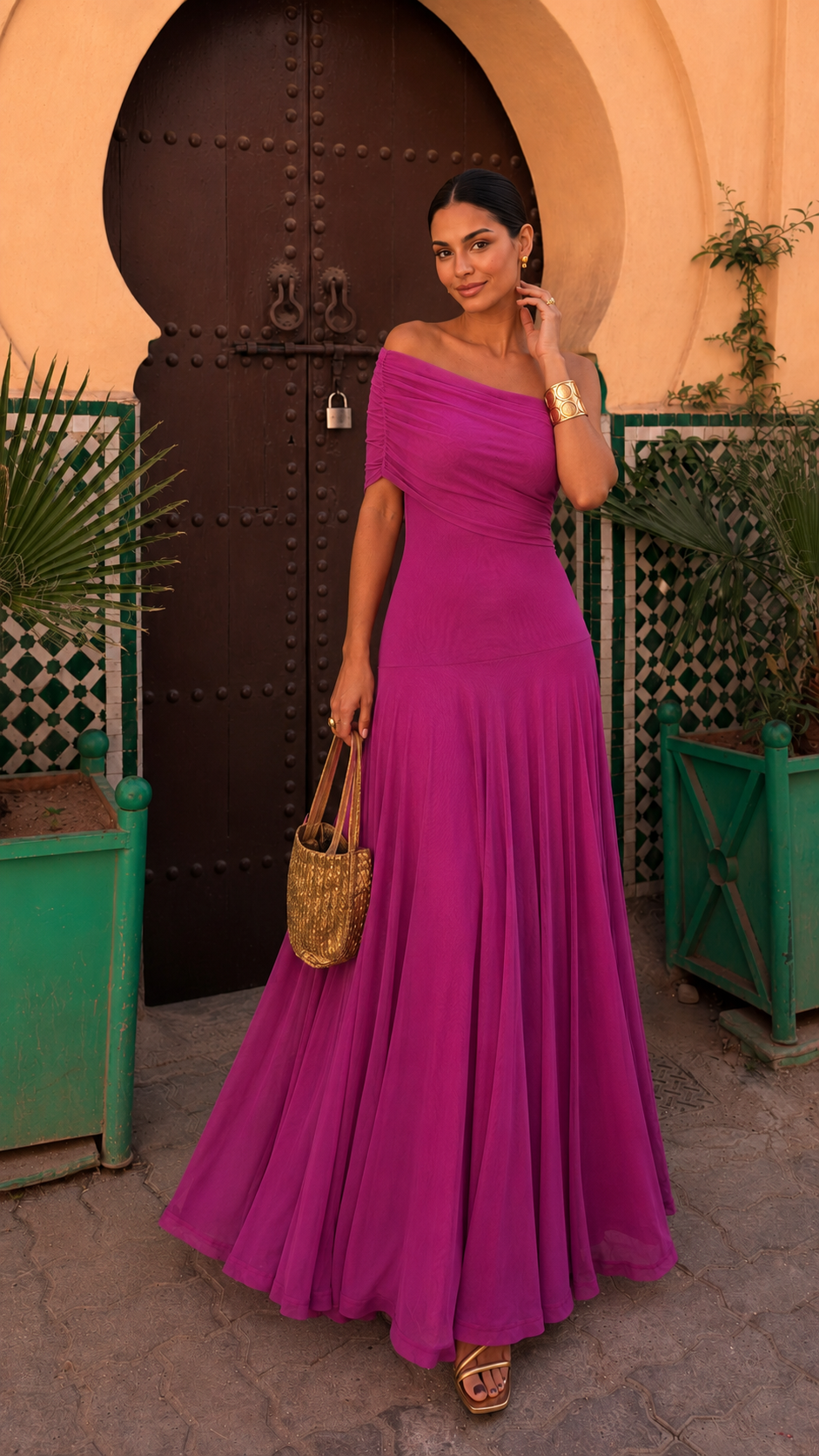 Robe Tolède fuchsia