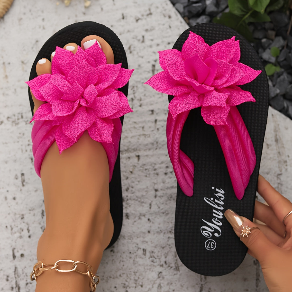 Luz de Seda | Sandalias Flor Elegante Livia