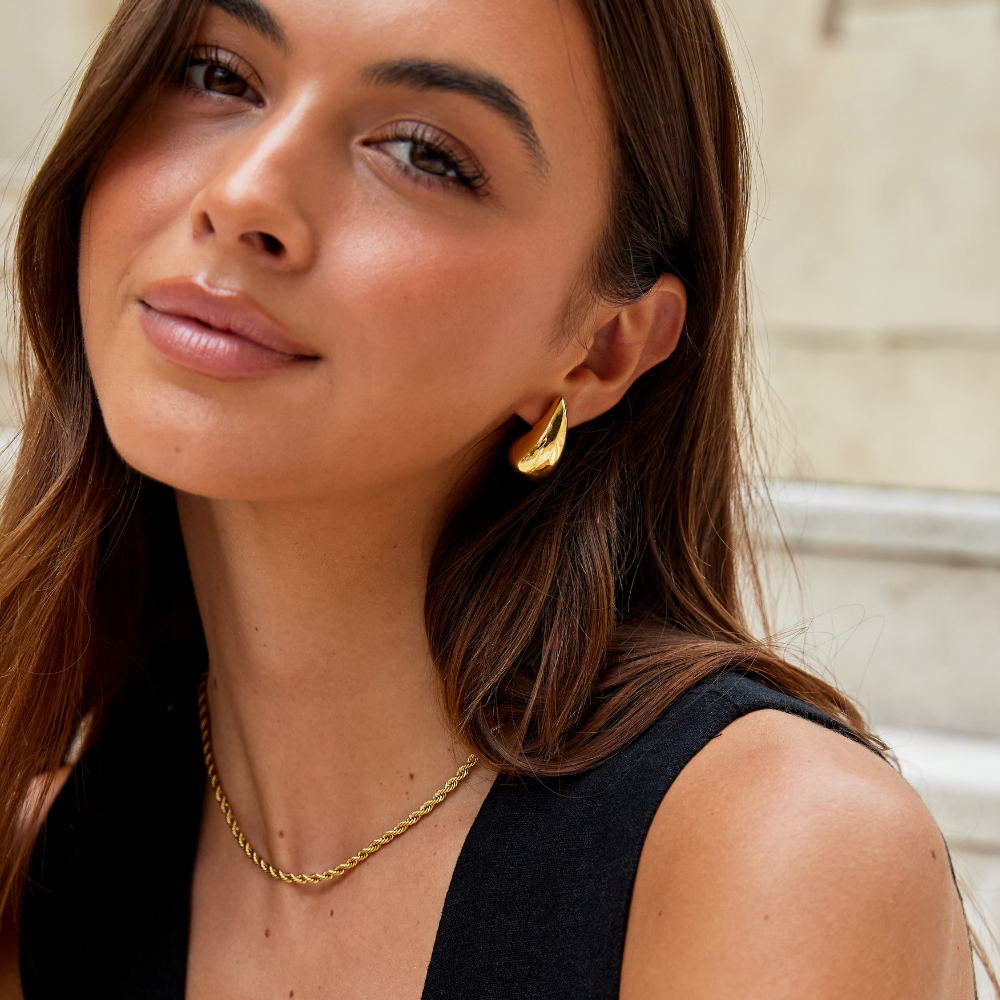 Pendientes en forma de gota Ame Gold