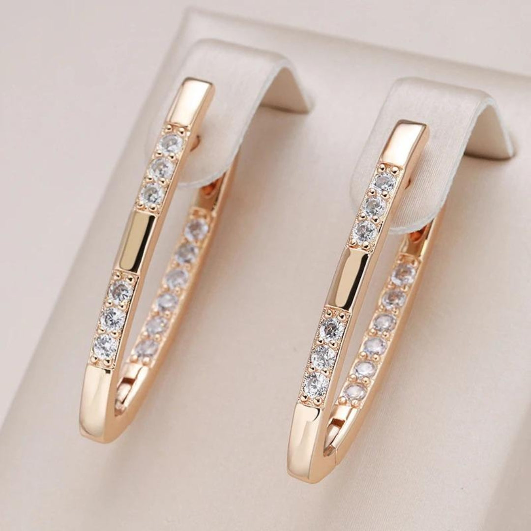 Pendientes elegantes de circonita Sylvia