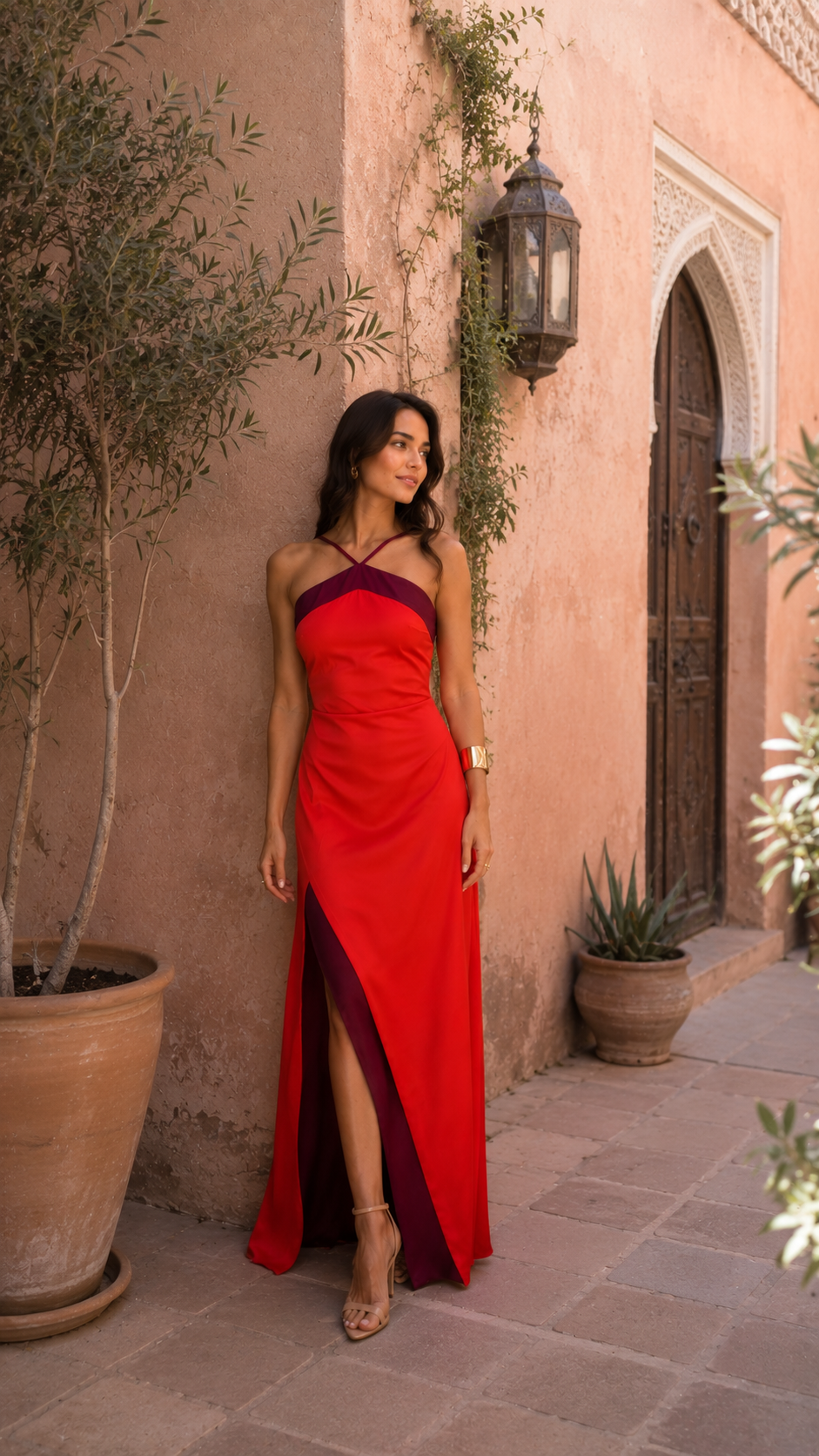 Robe Oasis en rouge