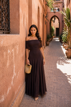 Robe Tolède de couleur marron
