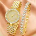 Conjunto Reloj y Pulsera Luxe Radiance | Dorado