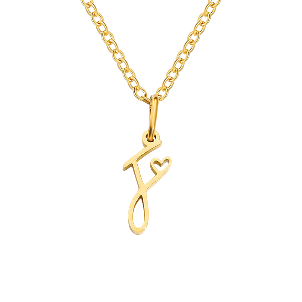Collar Corazón con Inicial | Dorado