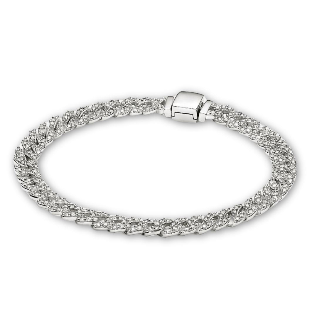 Pulsera Cubana Pavé | Dorada