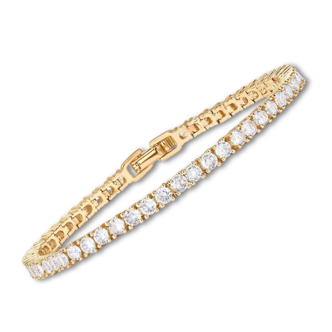 Pulsera Tennis Moissanita | Dorada