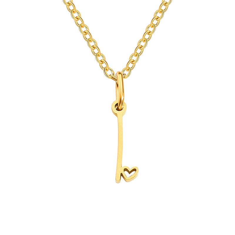 Collar Corazón con Inicial | Dorado
