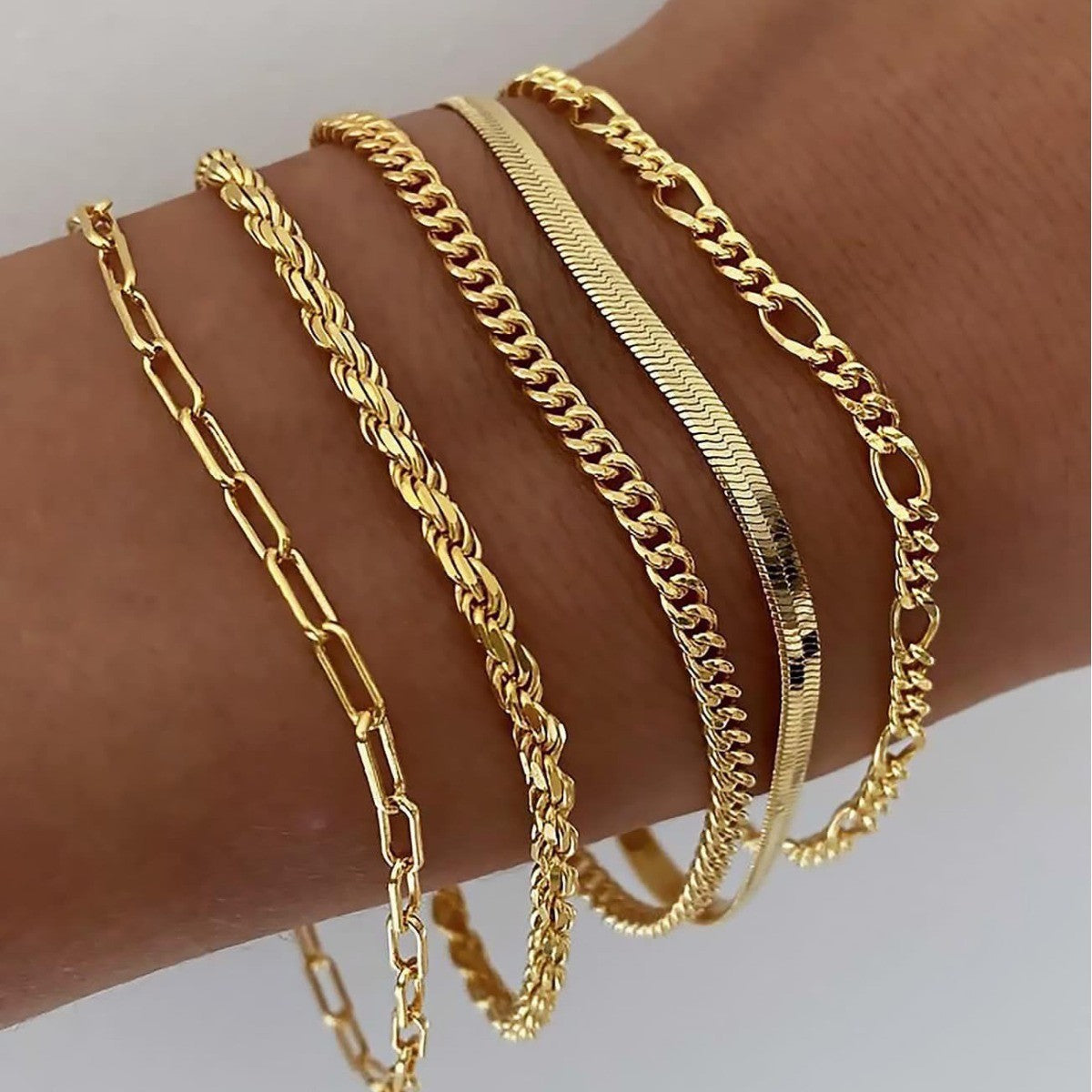 Ellis Renner | Conjunto de Pulseras Doradas