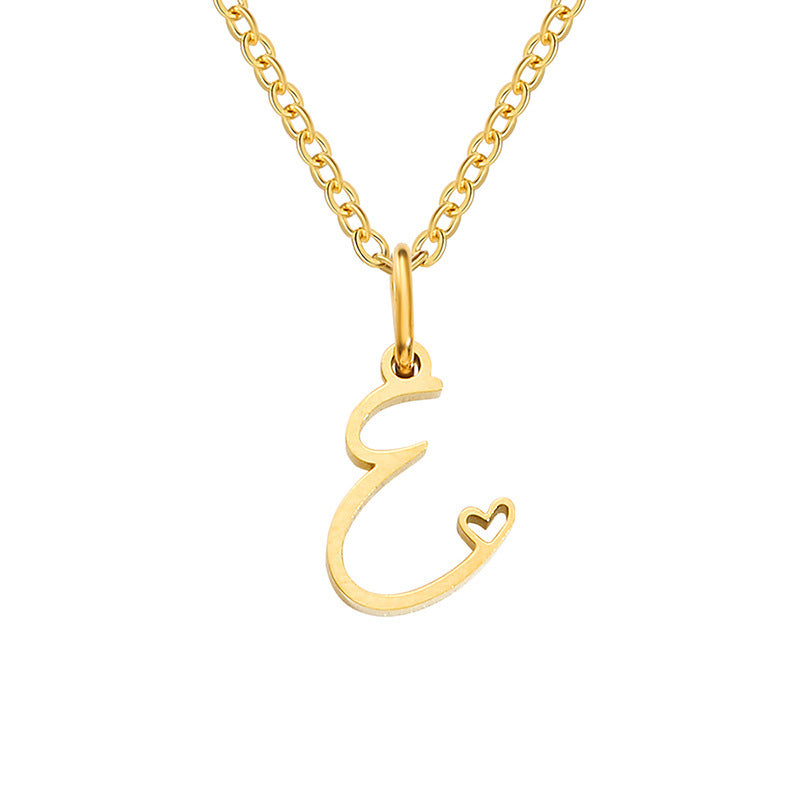 Collar Corazón con Inicial | Dorado