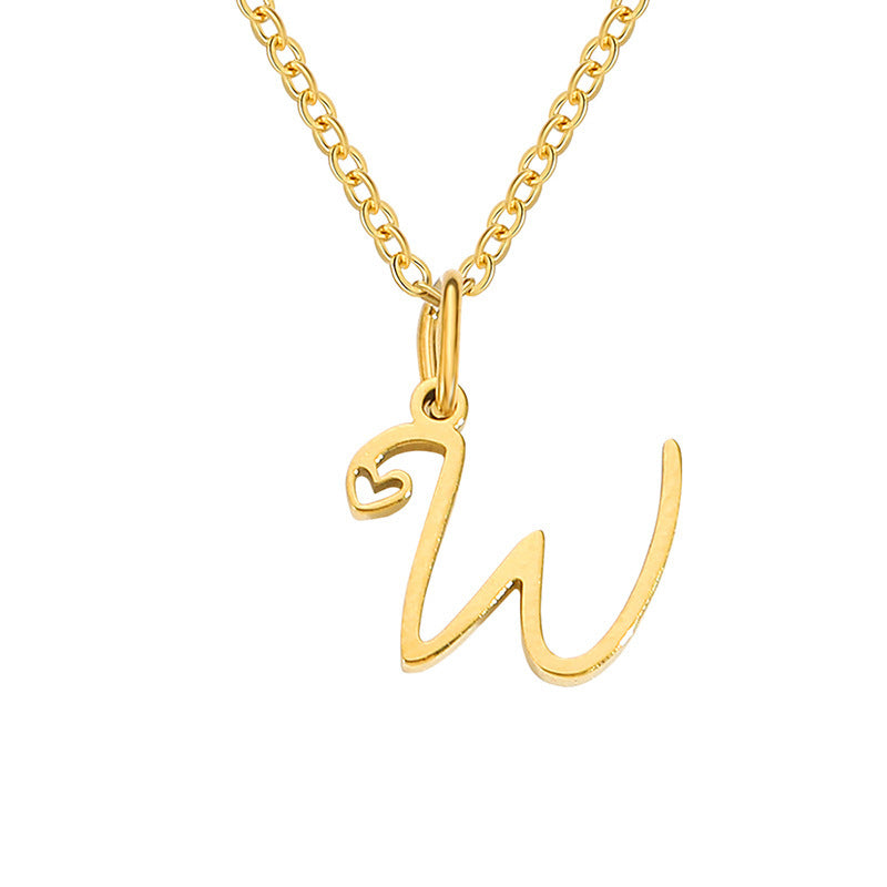 Collar Corazón con Inicial | Dorado