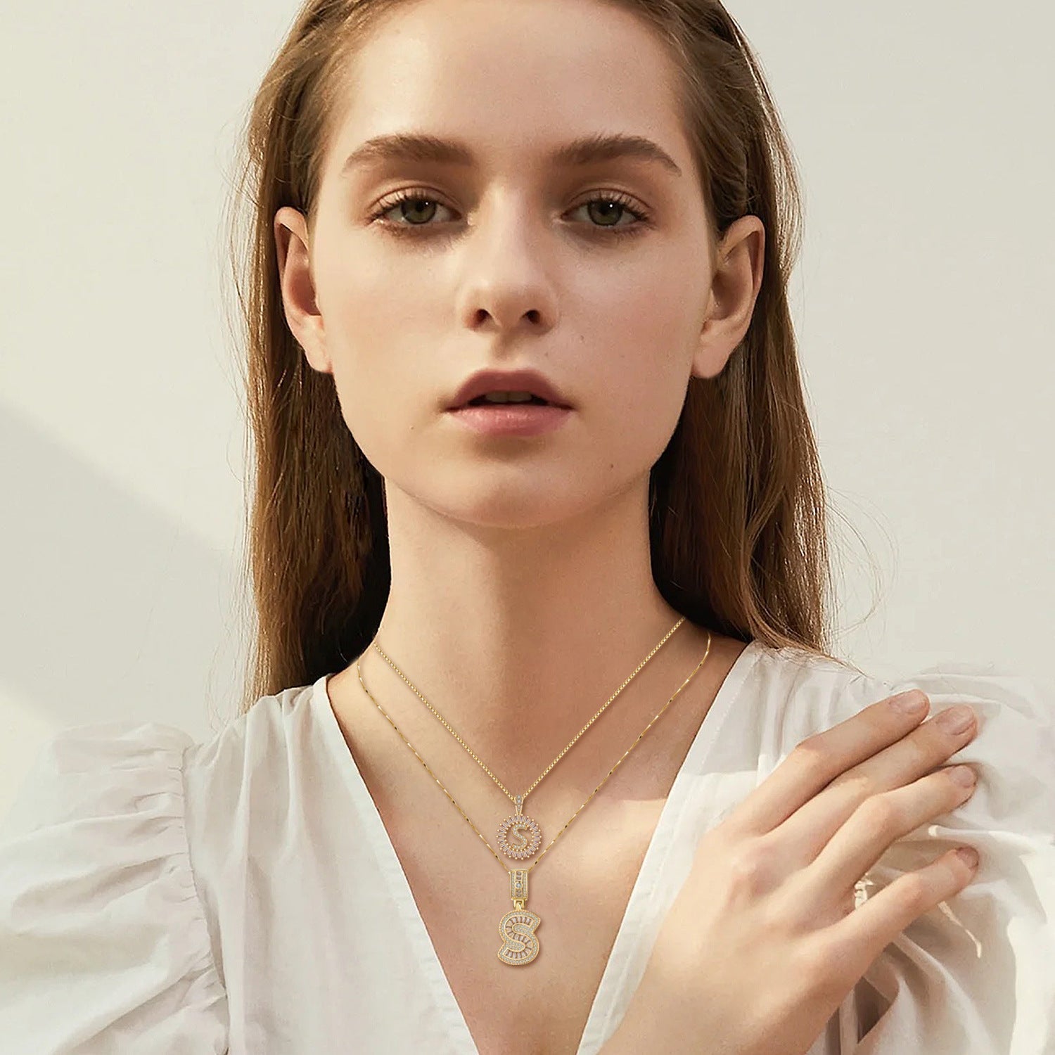 Collar Inicial con Letra Pavé | Dorado