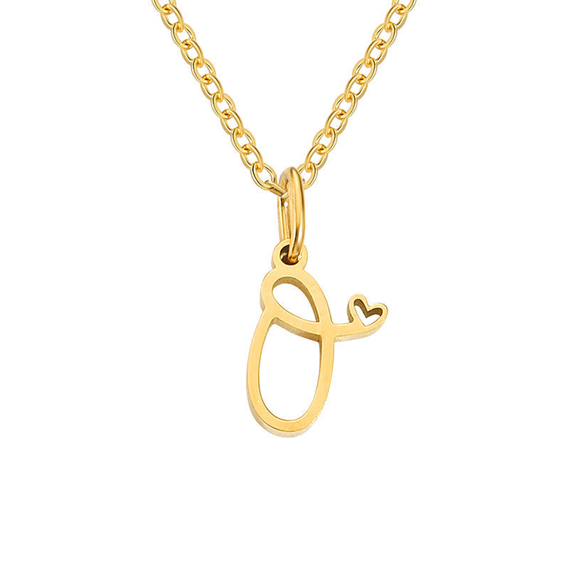 Collar Corazón con Inicial | Dorado