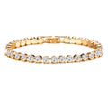 Pulsera Tennis Corte Redondo | Dorada