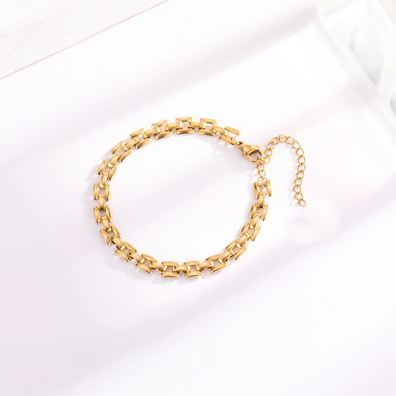 Timepiece | Bracelet chaîne dorée