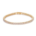 Pulsera Tennis Cuadrada | Dorada