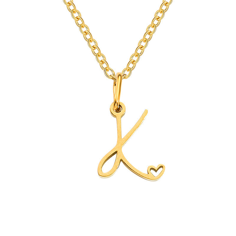 Collar Corazón con Inicial | Dorado