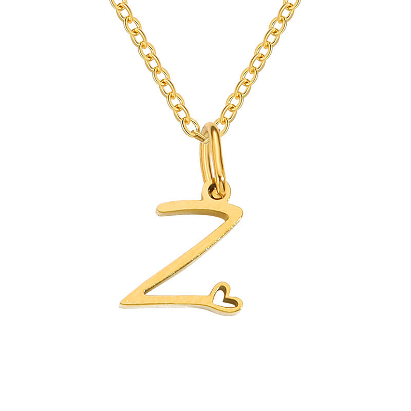 Collar Corazón con Inicial | Dorado