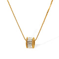 Elyna | Collar Barril Pulido Dorado