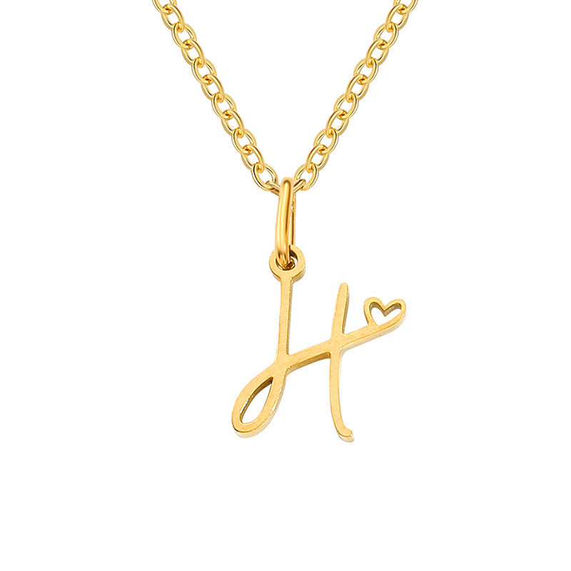 Collar Corazón con Inicial | Dorado