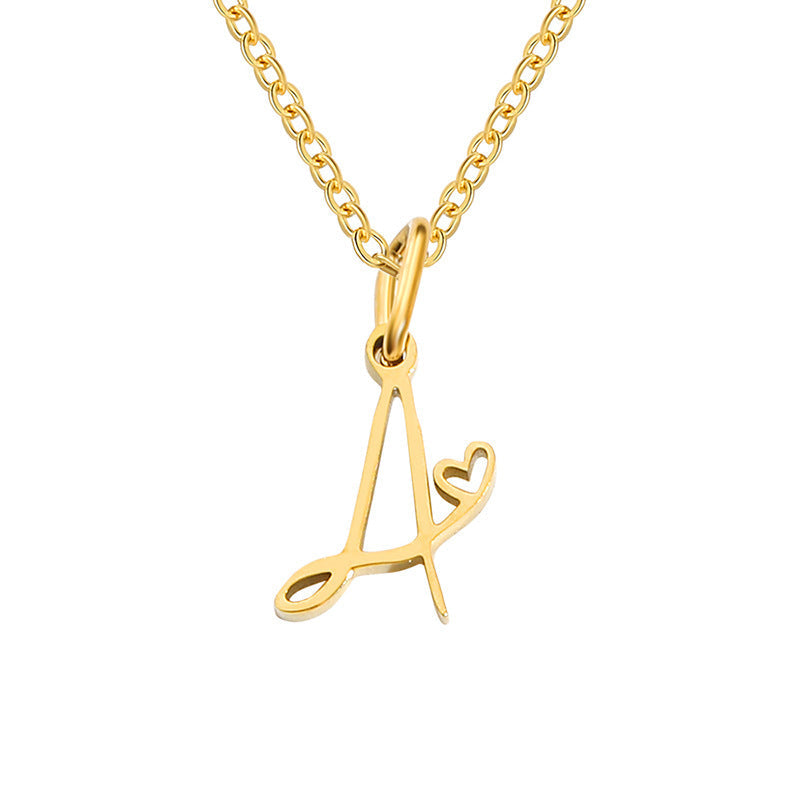 Collar Corazón con Inicial | Dorado