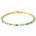 Pulsera Piedra Turquesa Natural | Dorada