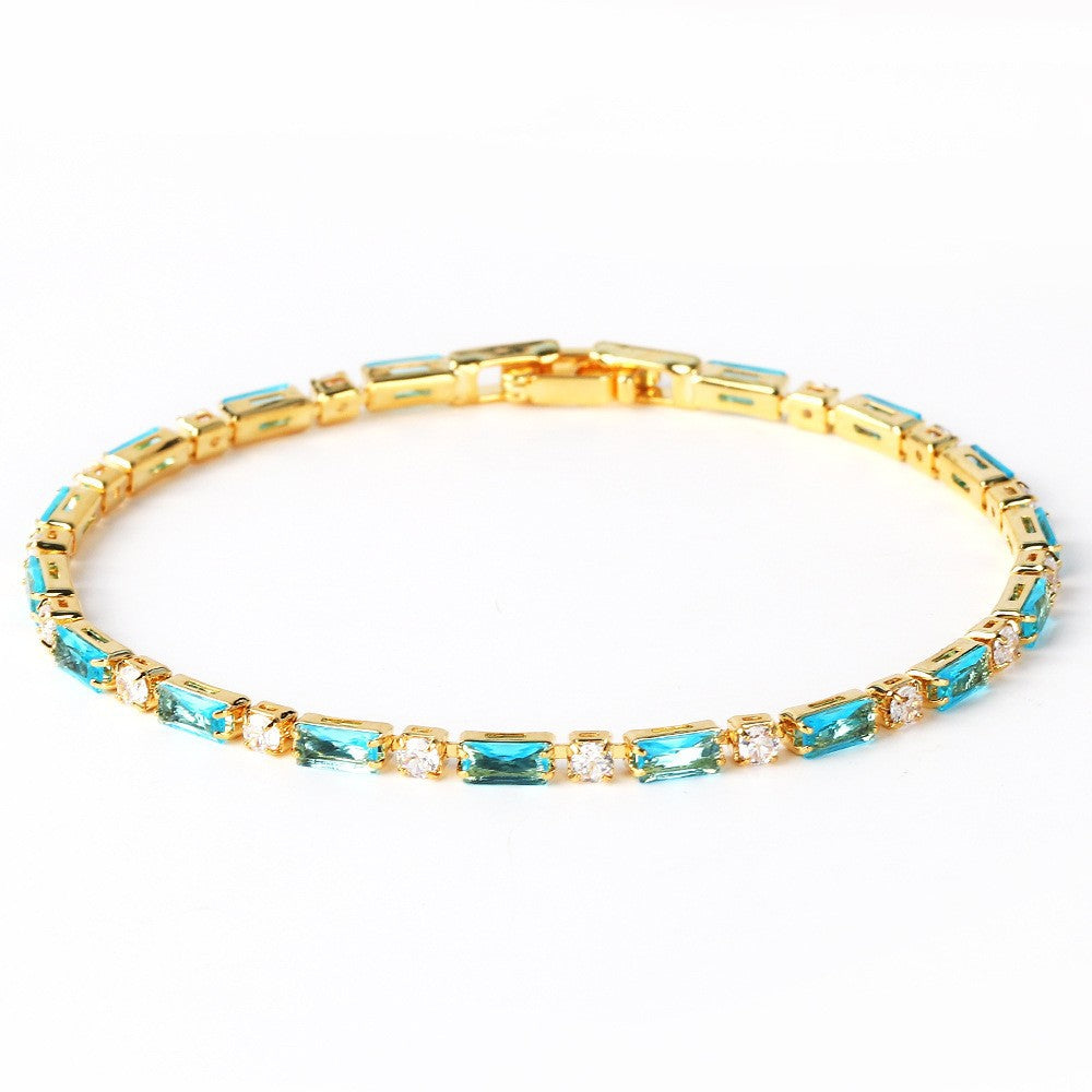 Pulsera Piedra Turquesa Natural | Dorada