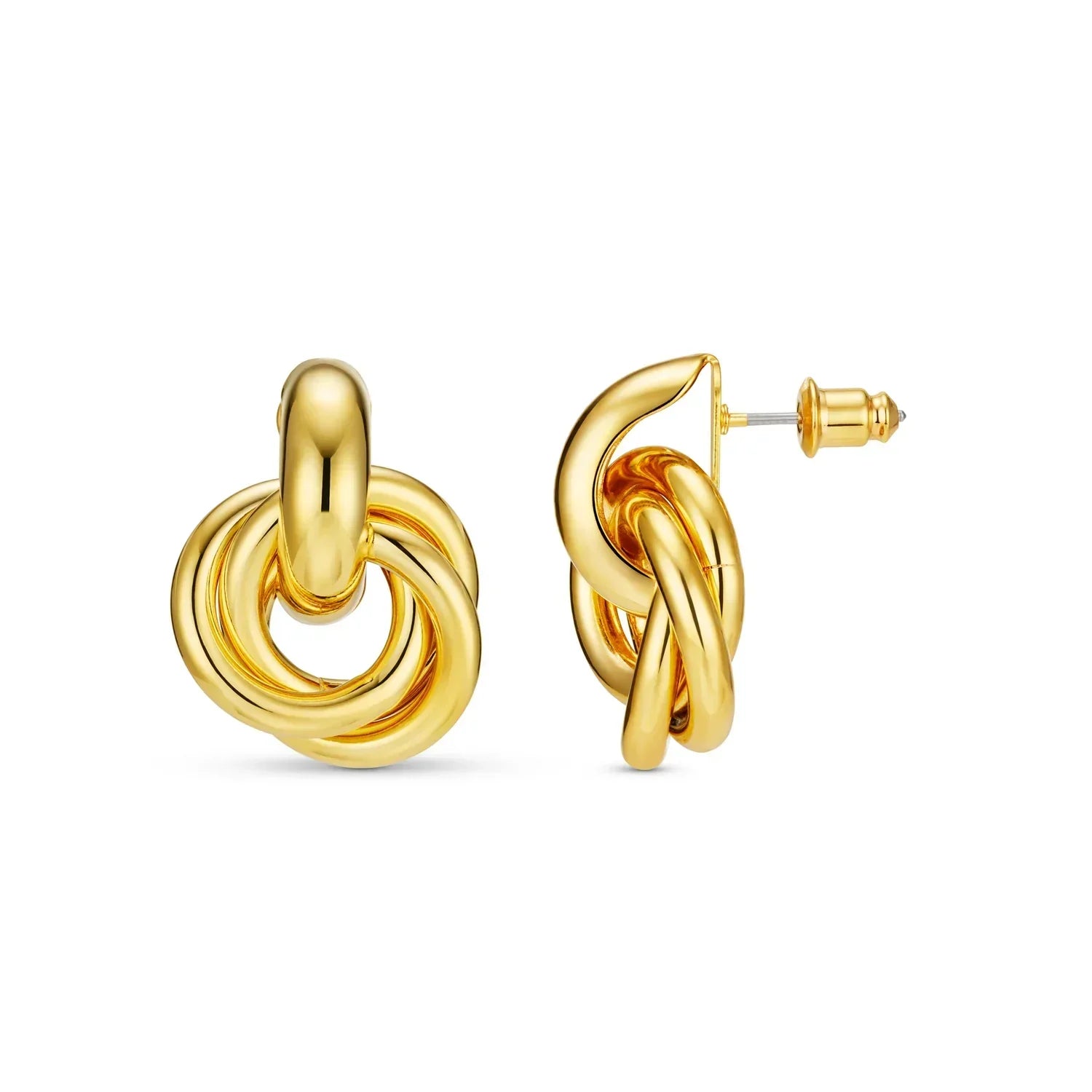 Pendientes Entrelazados Statement | Dorados