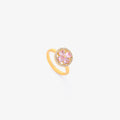 Anillo Giratorio Corazón Rosa Bloom | Dorado