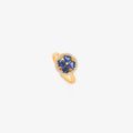 Anillo Giratorio Corazones Zafiro | Dorado