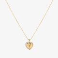 Collar Corazón Mariposa | Dorado