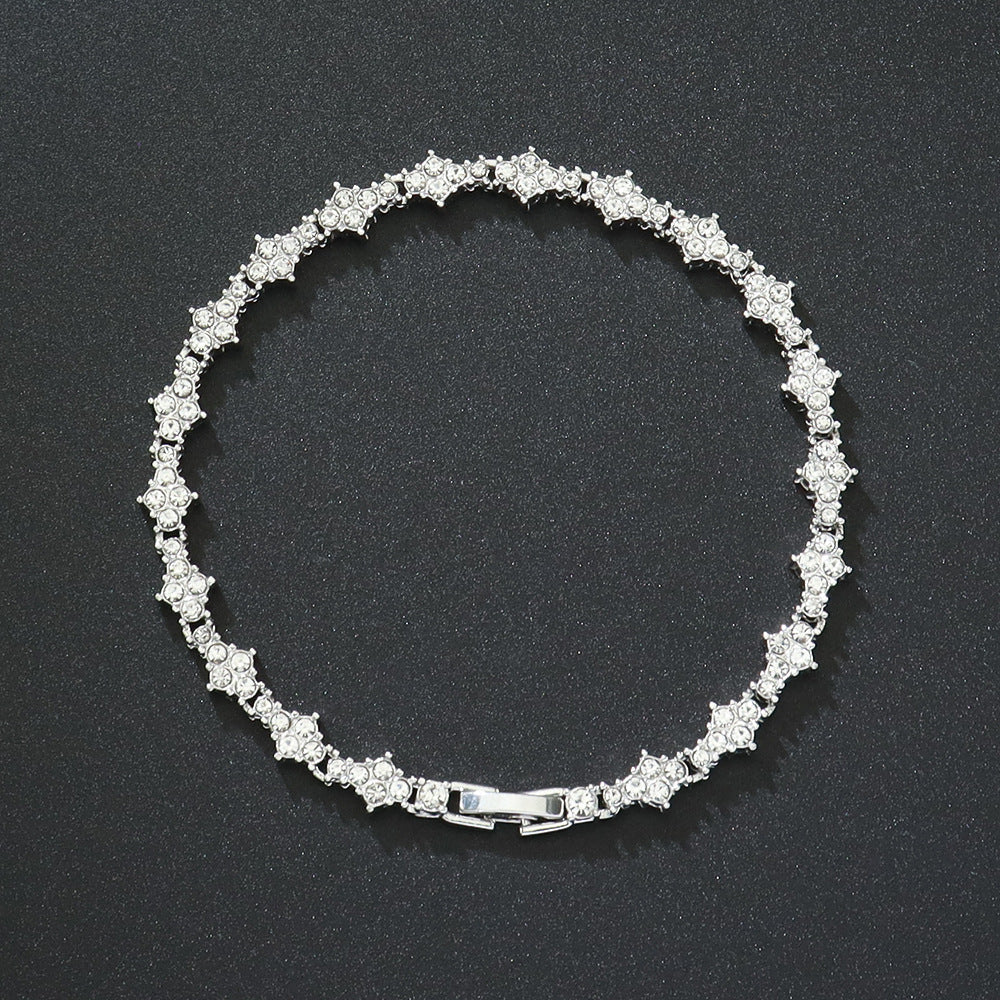 Pulsera Tennis Racimo Clásico | Dorada