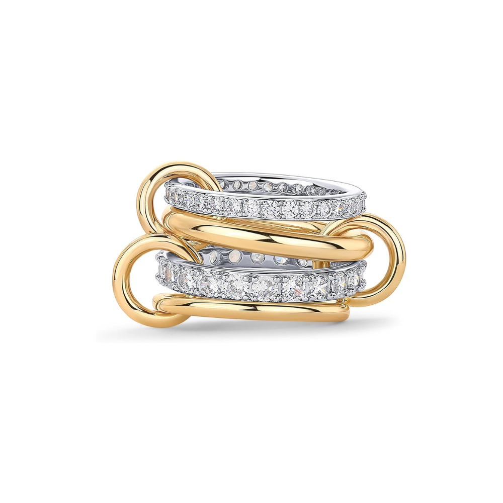 Anillos Apilables Entrelazados | Dorados