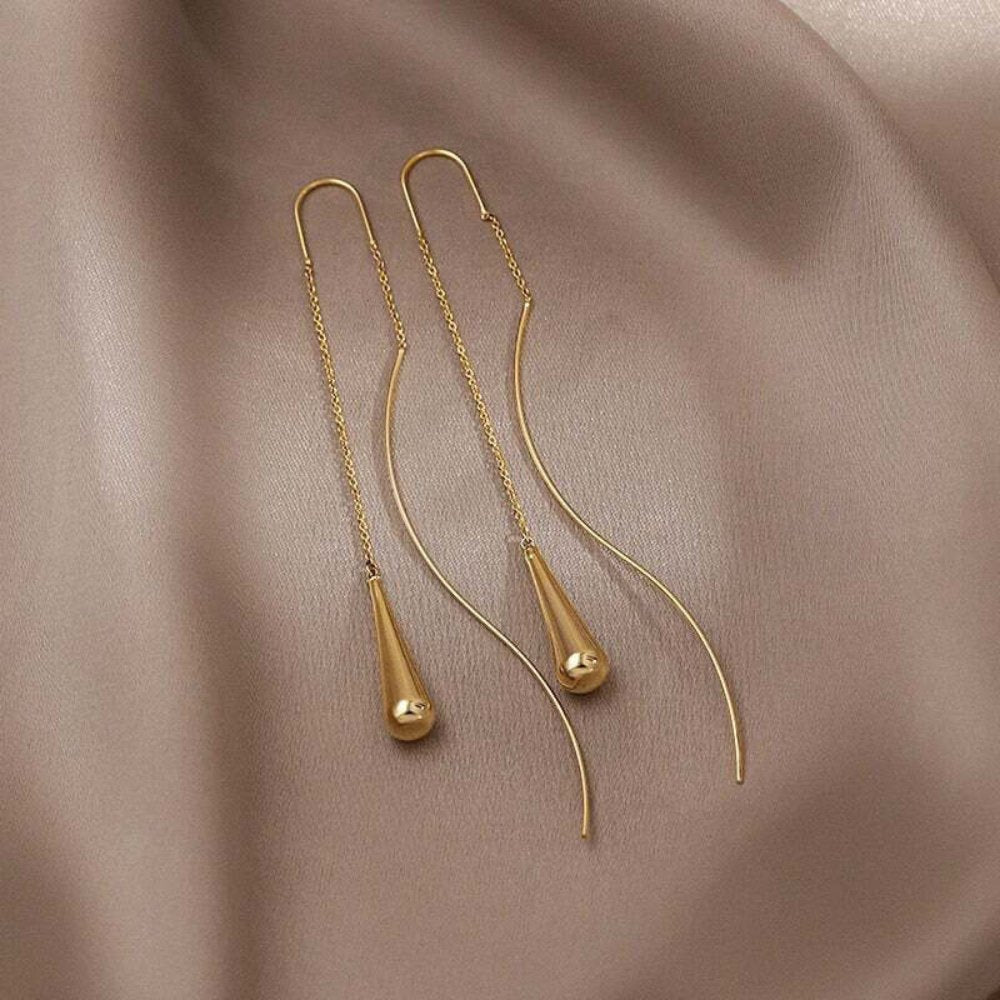 Pendientes con flecos en forma de gota