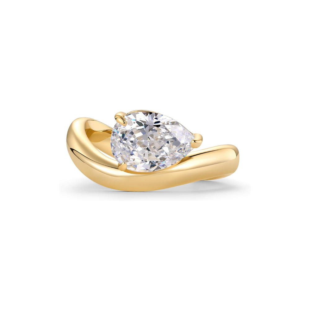 Anillo Promesa Ondulado | Dorado