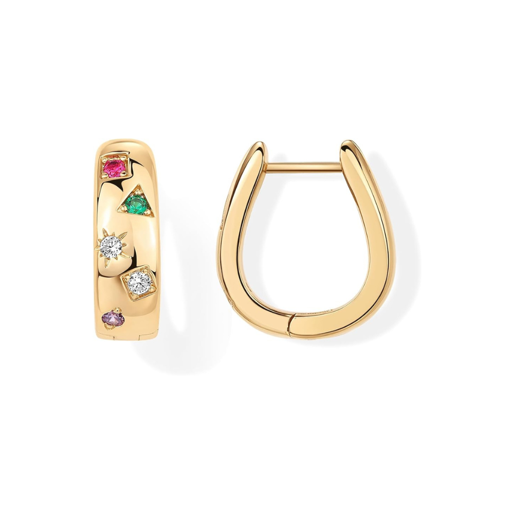 Pendientes Aro Colorwave | Dorados