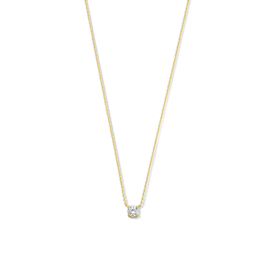 Cléa | Collar Piedra Moissanita Dorado
