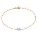 Cléa | Pulsera Piedra Moissanita Dorada