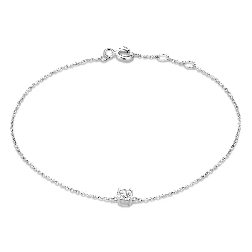 Cléa | Pulsera Piedra Moissanita Dorada