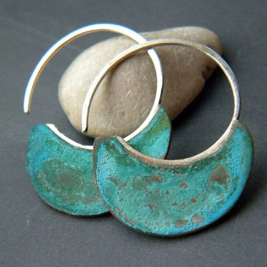 Pendientes vintage de turquesa de segunda mano