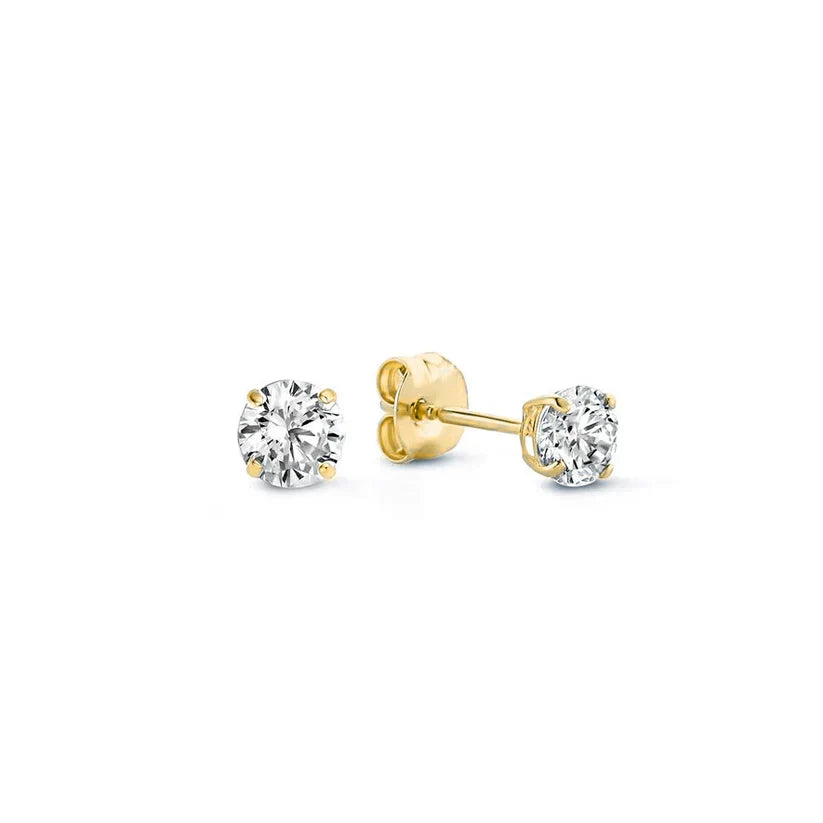 Larmes de Lune | Pendientes Piedra Dorados