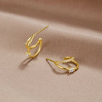 Pendientes Artie de cristal y oro