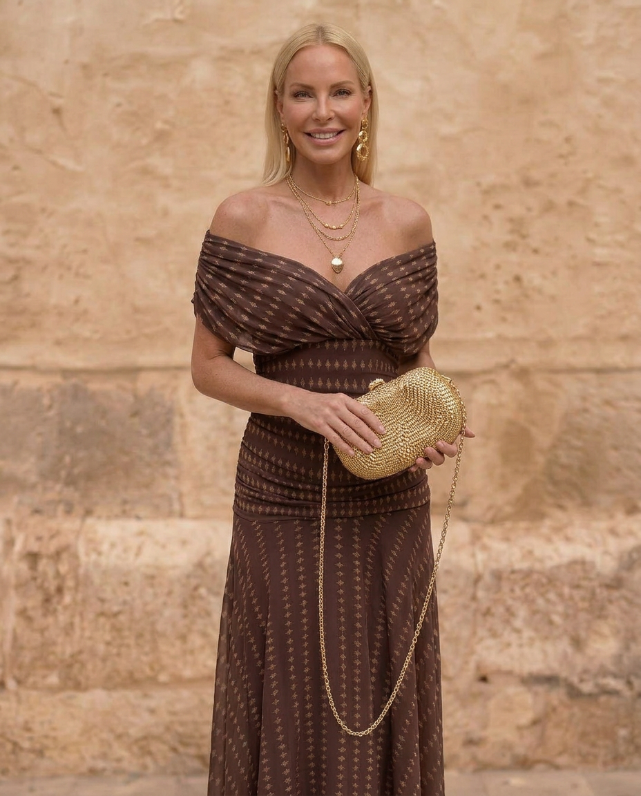 Avelisse · Vestido largo de hombros descubiertos