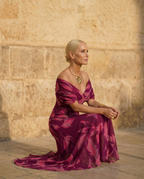 Celeste | Vestido elegante de hojas