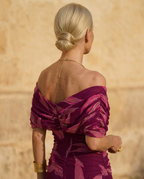 Celeste | Vestido elegante de hojas