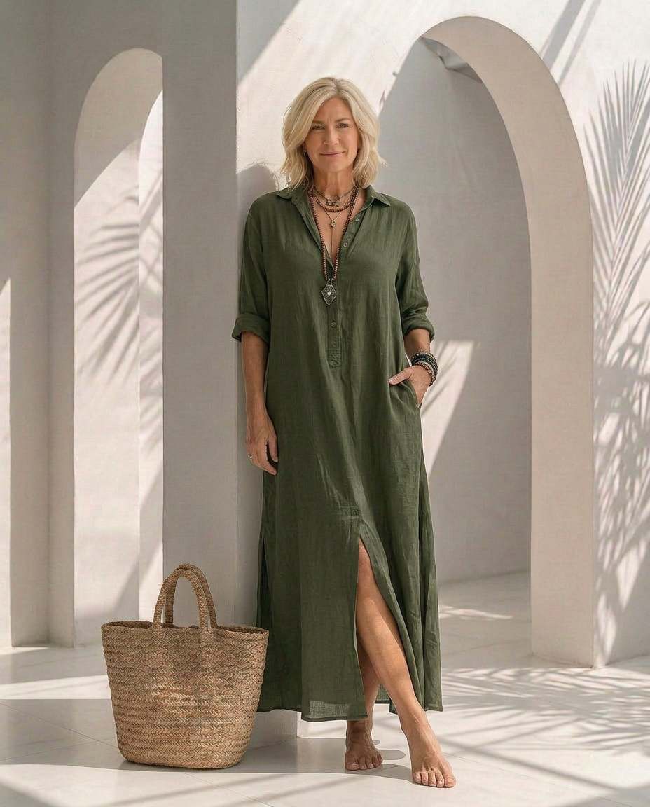 Willow · Vestido largo cómodo, con una silueta favorecedora, ideal para el día a día